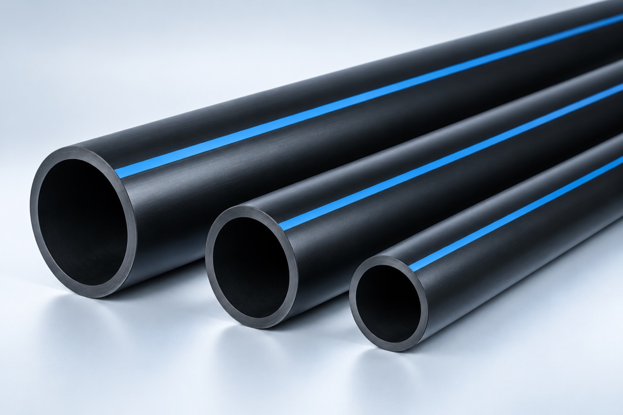 Tubes PEHD PE100 avec bandes longitudinales bleues